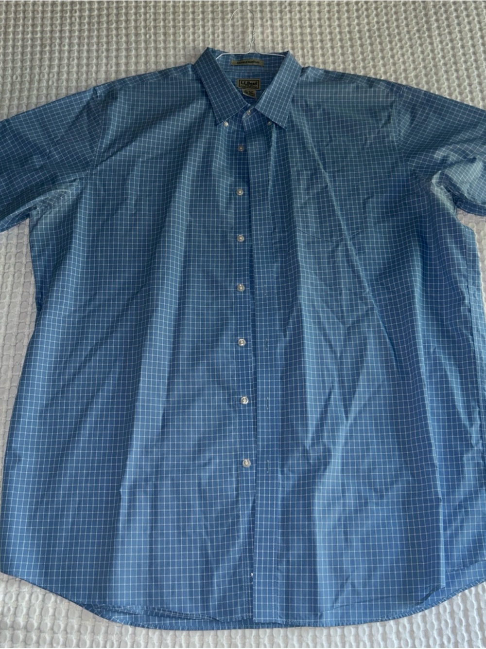 Johnston & Murphy NWT Men’s 3XL Light Blue Short Sleeve Button Up Shirt